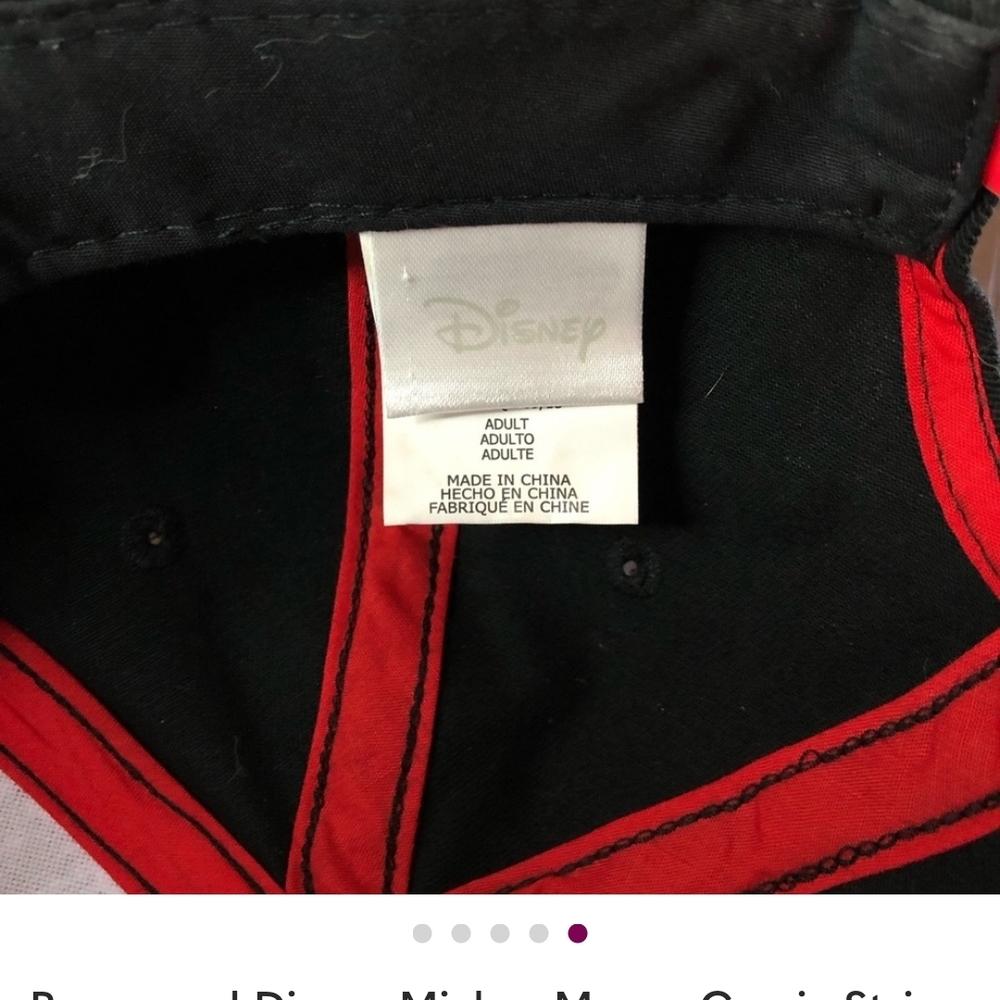 Disney Mickey Mouse Comic Style Cap - Red, Black, and White - Picture 5 of 5